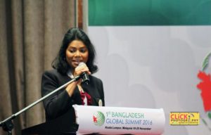 Tahmina speaking at opening meeting. 