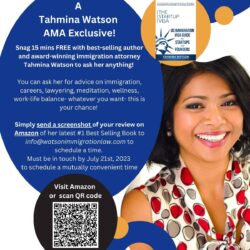 tahmina watson AMA